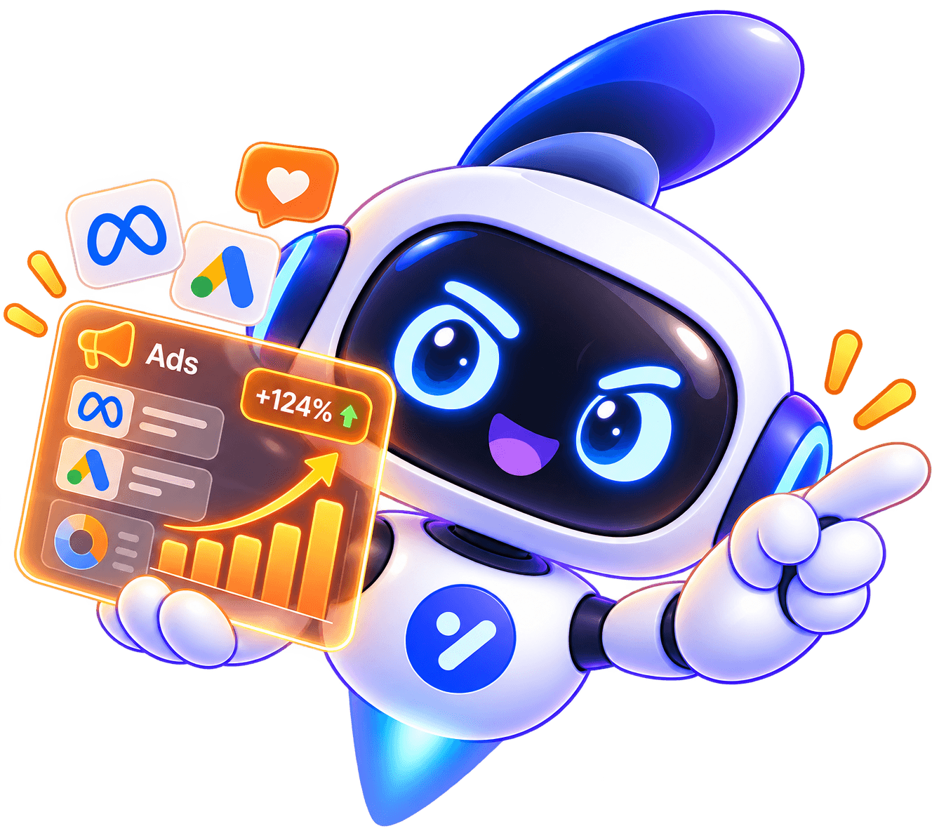 Kira, la asistente de Clientky, mostrando un panel de Clientky Ads con resultados de campañas